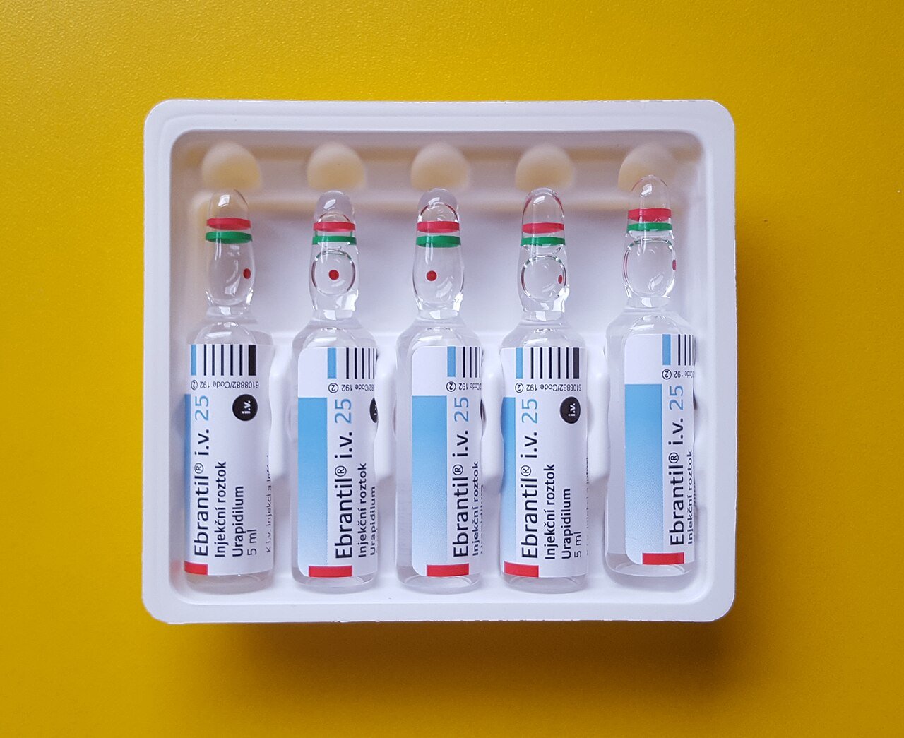 protirelin 25mg vial of white to off-white lyophilized powder, sealed under vacuum