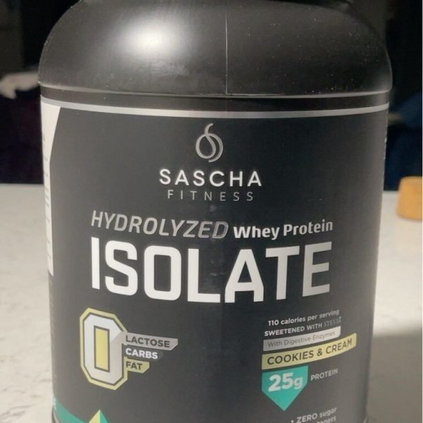 Bag of unflavored whey protein isolate, 5lb, 90 percent protein