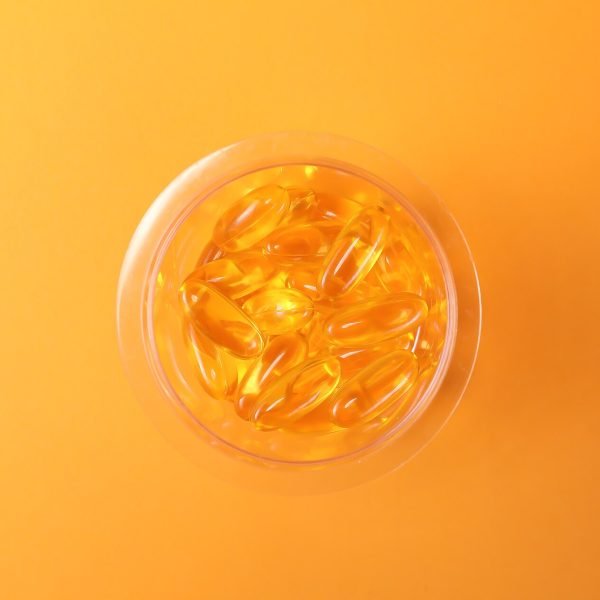Bottle of omega-3 triglyceride softgels with 2000mg EPA and DHA per serving