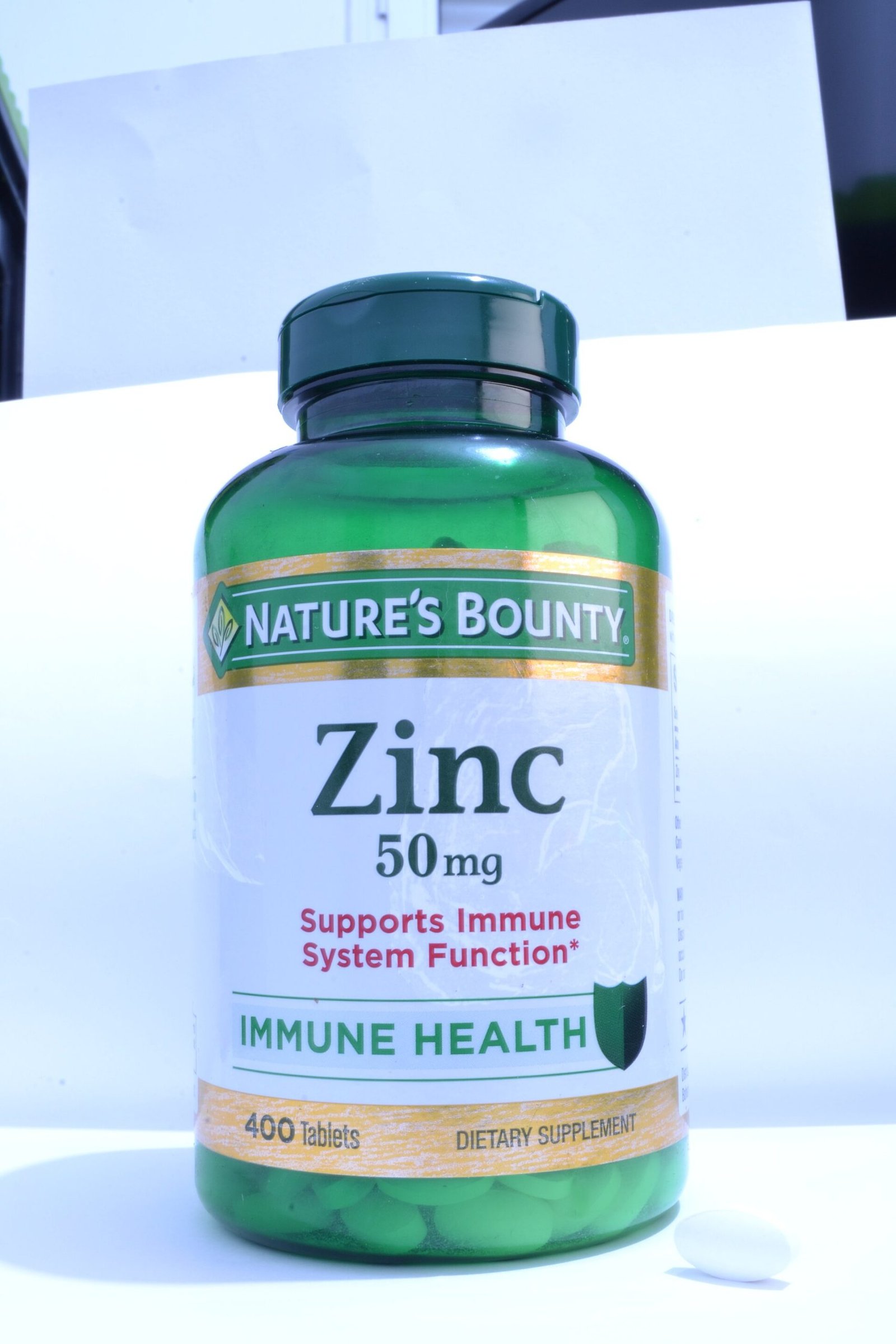 Bottle of zinc l-carnosine 75mg capsules, two capsule serving