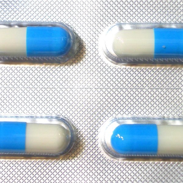 Bottle of thirty bromocriptine mesylate capsules 5 mg