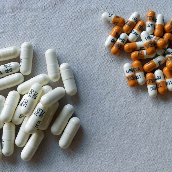 Bottle of apigenin 50mg capsules, citrus derived flavone